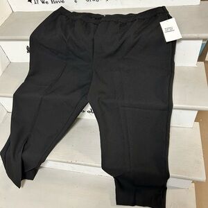 Women’s Pants: 30W ‘Bend Over’ black stretch waist dress pants